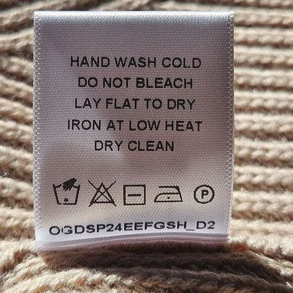 OGD Women’s Knit Sweater Tank Beige S – Clean Girl, Quiet Luxury, Academia - Picture 7 of 10